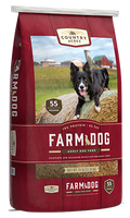 COUNTRY ACRES FARM DOG 55LB RED BAG