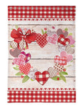 Country Heart Wreath 2 Sided Garden Flag