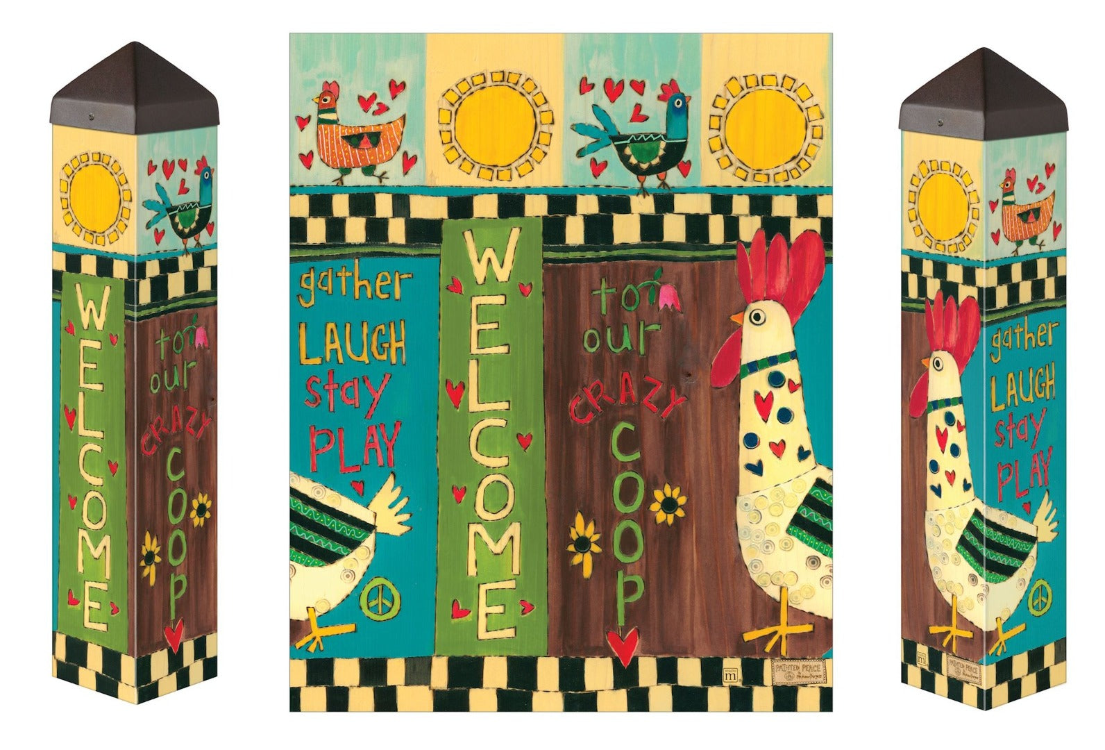 Crazy Chicken Coop 20 Inch Art Pole