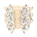 Trendy Stone Embellished Layered Pearl Stretch Bracelet