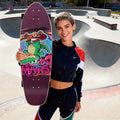 Crocodile Shadow Phantom Purple Skateboard with 9-Layer Maple Handle - Beginner-Friendly, Versatile for Street & Park Use