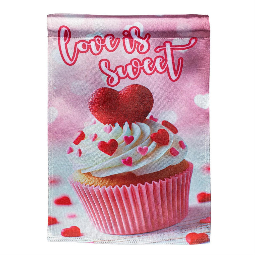 Cupcake Of Love 2 Sided Garden Flag