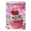 Cupcake Of Love 2 Sided Garden Flag