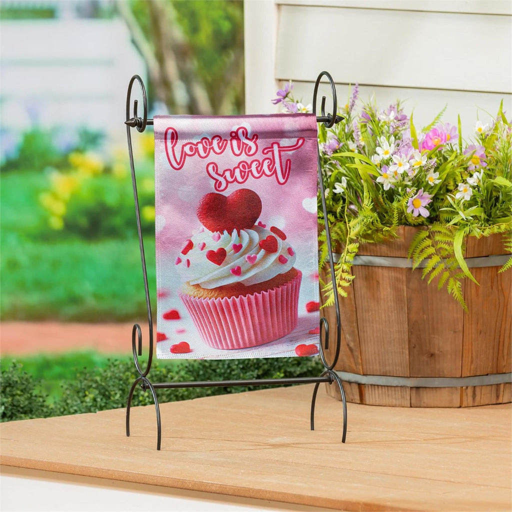 Cupcake Of Love 2 Sided Garden Flag