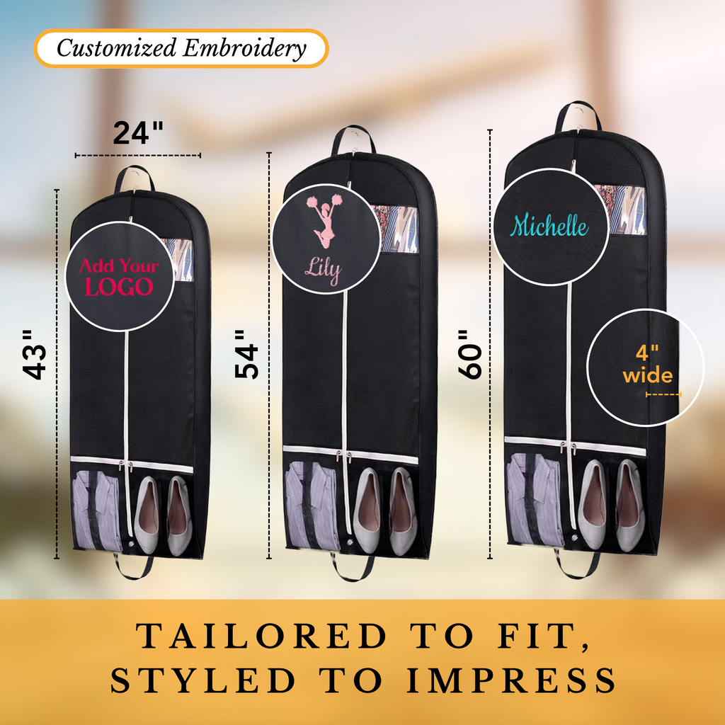 Personalized Garment Bag with Name – Custom Suit Travel Bag