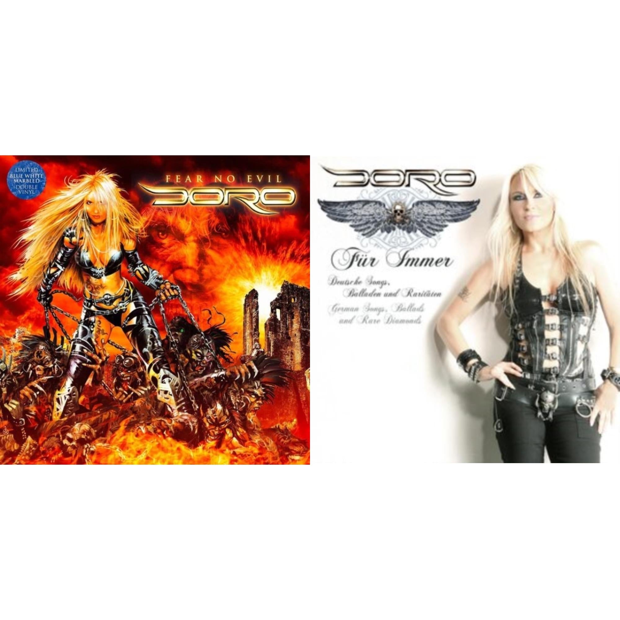 Fear No Evil (Blue White Marbled LP Vinyl) & Fur Immer (Black White Marbled LP Vinyl)