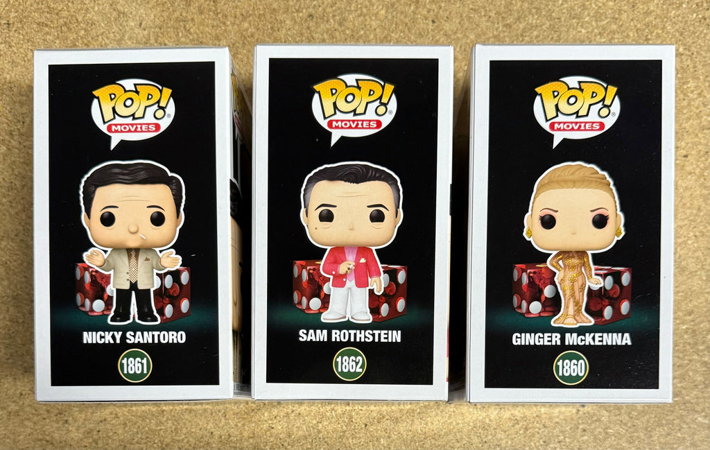 Funko Pop! Movies Nicky Santoro, Sam Rothstein & Ginger McKenna Casino Set Of 3