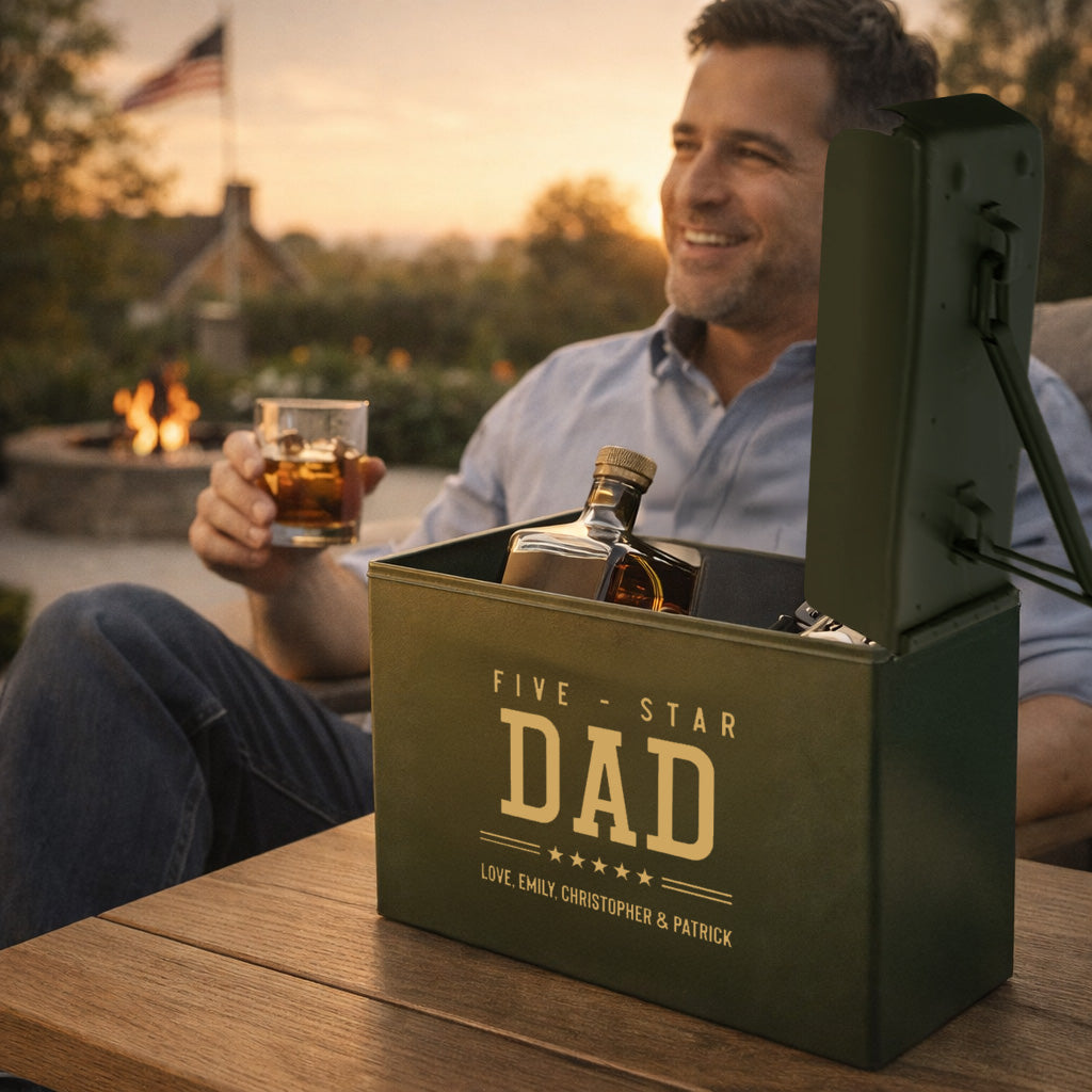 Personalized Ammo Box with Engraved Name – Custom Metal Box Gift for Him