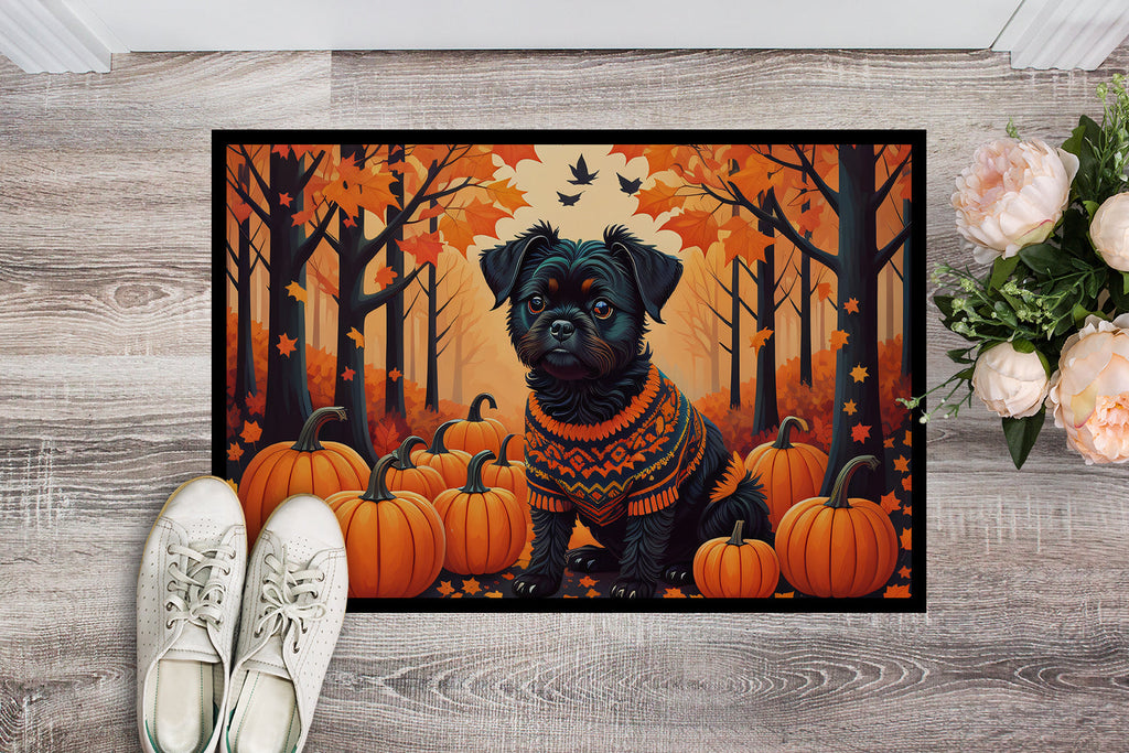 Affenpinscher Fall Doormat Indoor Outdoor 18H X 27W Front Door Mat Rugs for Entryway, Non Slip Washable