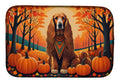 Afghan Hound Fall Dish Drying Mat Absorbent Dish Drying Mat Pad for Kitchen Counter Dish Drainer Mat for Countertop, 14 x 21", Multicolor