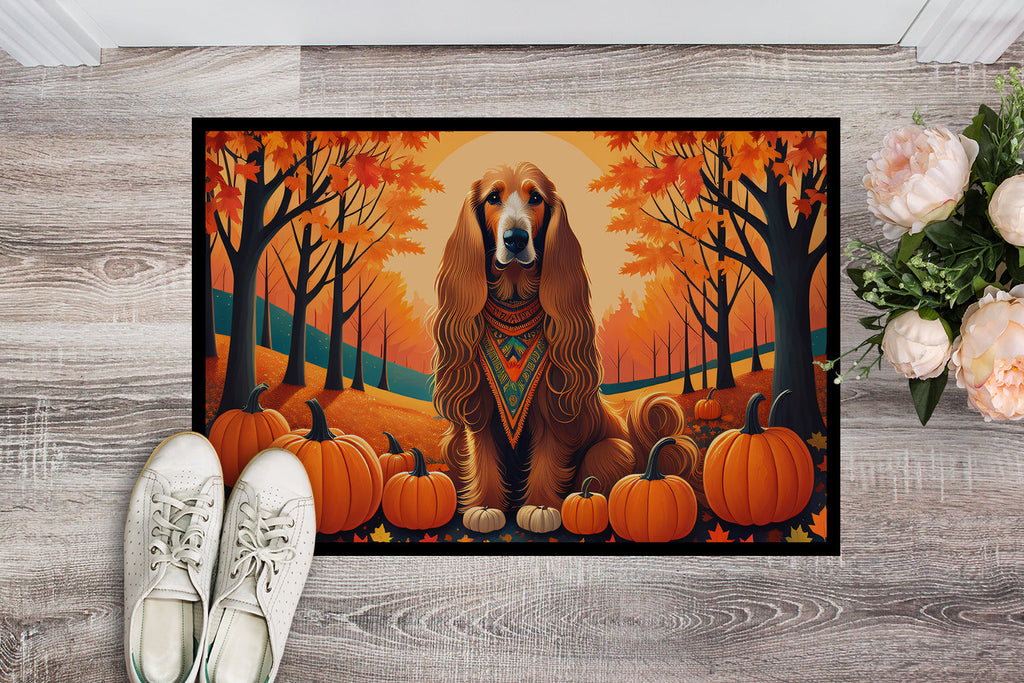 Afghan Hound Fall Doormat Indoor Outdoor 24H X 36W Front Door Mat Rugs for Entryway, Non Slip Washable Low Pile,