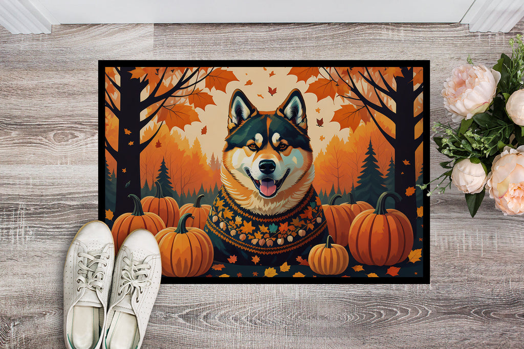 Akita Fall Doormat Indoor Outdoor 18H X 27W Front Door Mat Rugs for Entryway, Non Slip Washable