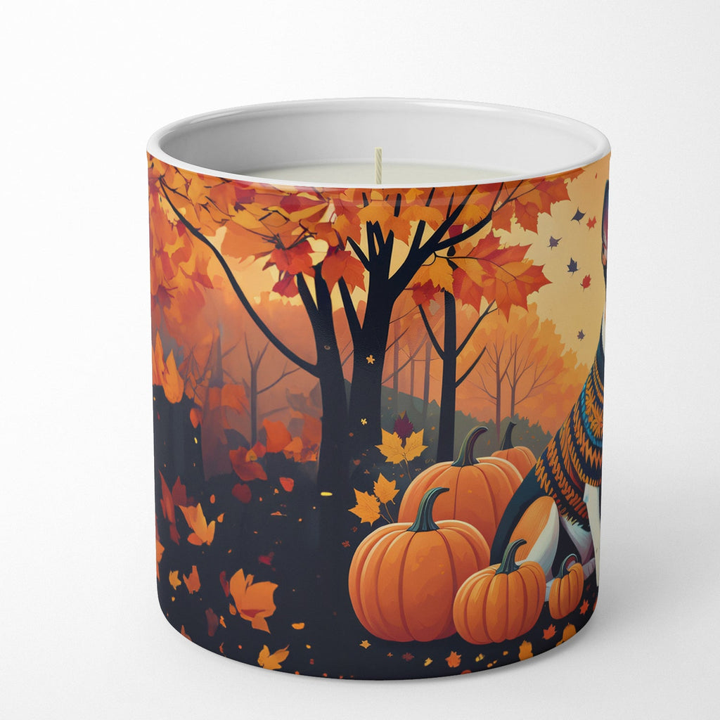Basenji Fall Decorative Soy Candle Nature Soy Wax Essential Oil Home Decor Ideal for Bedroom Kitchen Bath Office Gift, 10 oz