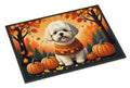 Bichon Frise Fall Doormat Indoor Outdoor 24H X 36W Front Door Mat Rugs for Entryway, Non Slip Washable Low Pile,