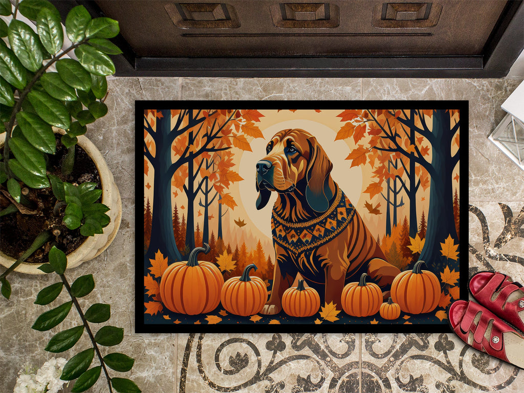 Bloodhound Fall Doormat Indoor Outdoor 24H X 36W Front Door Mat Rugs for Entryway, Non Slip Washable Low Pile,