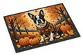 Boston Terrier Fall Doormat Indoor Outdoor 18H X 27W Front Door Mat Rugs for Entryway, Non Slip Washable