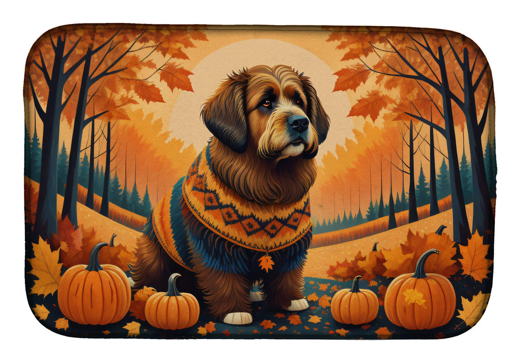 Briard Fall Dish Drying Mat Absorbent Dish Drying Mat Pad for Kitchen Counter Dish Drainer Mat for Countertop, 14 x 21", Multicolor