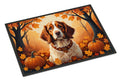 Brittany Spaniel Fall Doormat Indoor Outdoor 18H X 27W Front Door Mat Rugs for Entryway, Non Slip Washable