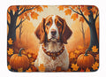 Brittany Spaniel Fall Memory Foam Kitchen Mat Machine Washable Anti-Fatigue Cushion Comfort Bath or Kitchen Rug
