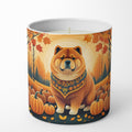 Chow Chow Fall Decorative Soy Candle Nature Soy Wax Essential Oil Home Decor Ideal for Bedroom Kitchen Bath Office Gift, 10 oz
