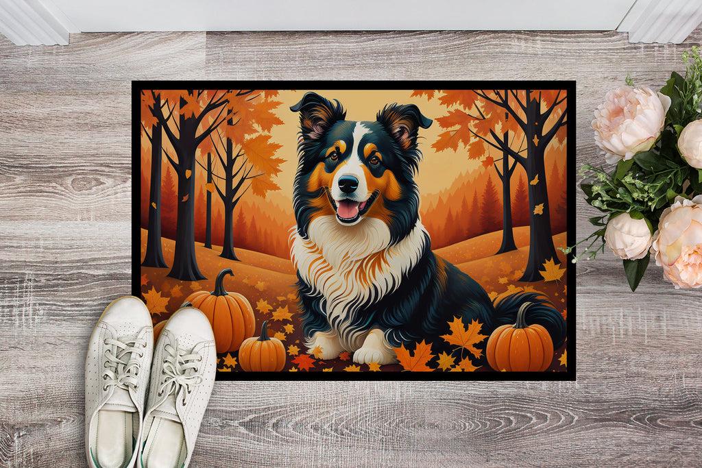 Collie Fall Doormat Indoor Outdoor 18H X 27W Front Door Mat Rugs for Entryway, Non Slip Washable