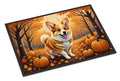 Corgi Fall Doormat Indoor Outdoor 18H X 27W Front Door Mat Rugs for Entryway, Non Slip Washable