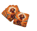 Dachshund Fall Foam Coasters Set of 4 Cup Coasters for Indoor Outdoor, Tabletop Protection, Anti Slip, Mouse pad Material