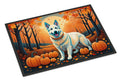 White German Shepherd Fall Doormat Indoor Outdoor 24H X 36W Front Door Mat Rugs for Entryway, Non Slip Washable Low Pile,