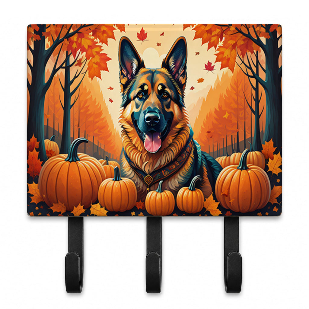 German Shepherd Fall Leash or Key Holder Wall Hooks, Coat Rack Wall Mount, for Hanging Keys, Towels, Aprons, Leashes