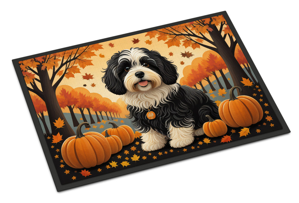 Havanese Fall Doormat Indoor Outdoor 24H X 36W Front Door Mat Rugs for Entryway, Non Slip Washable Low Pile,