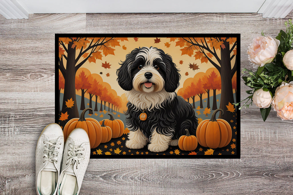 Havanese Fall Doormat Indoor Outdoor 24H X 36W Front Door Mat Rugs for Entryway, Non Slip Washable Low Pile,