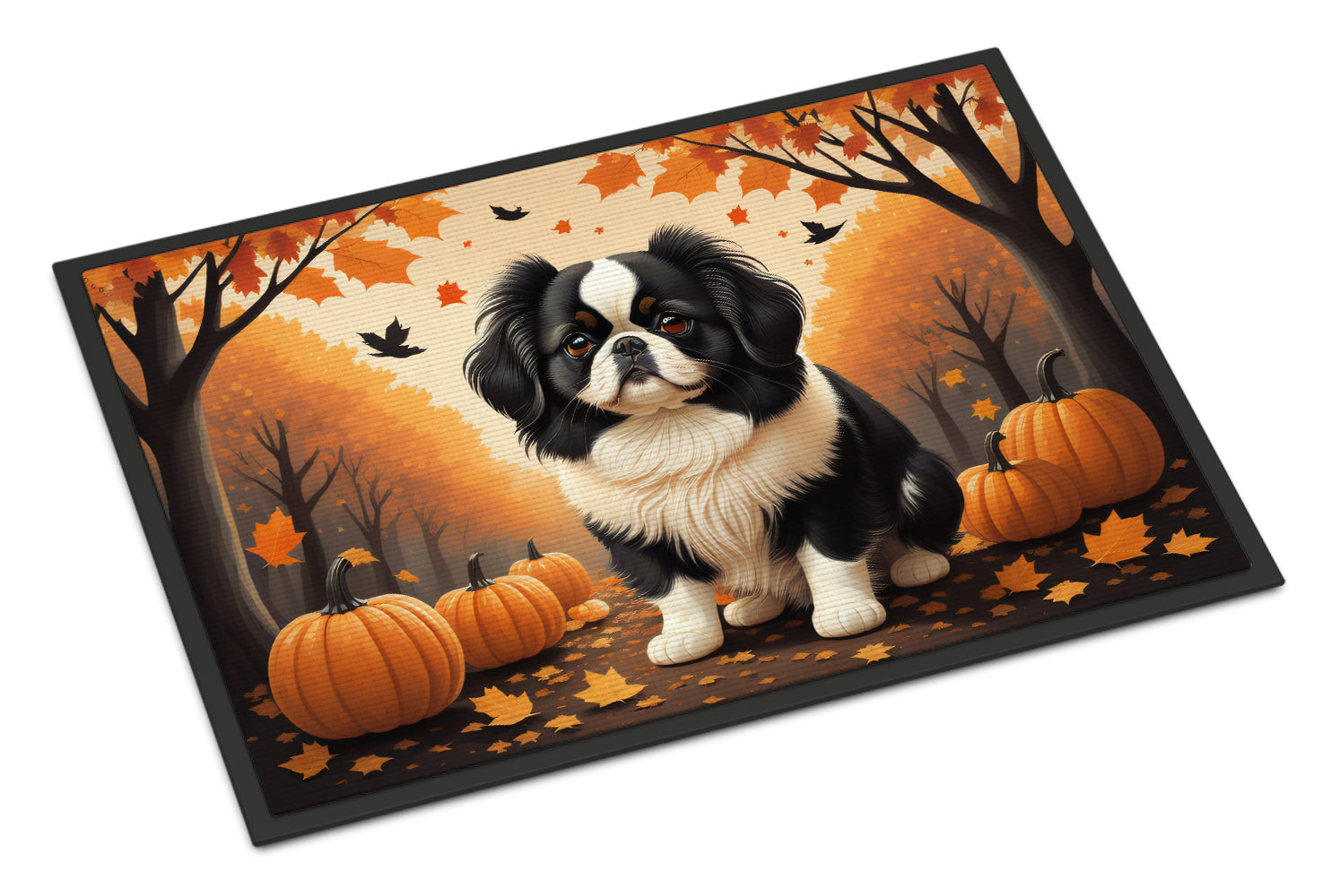 Japanese Chin Fall Doormat Indoor Outdoor 24H X 36W Front Door Mat Rugs for Entryway, Non Slip Washable Low Pile,