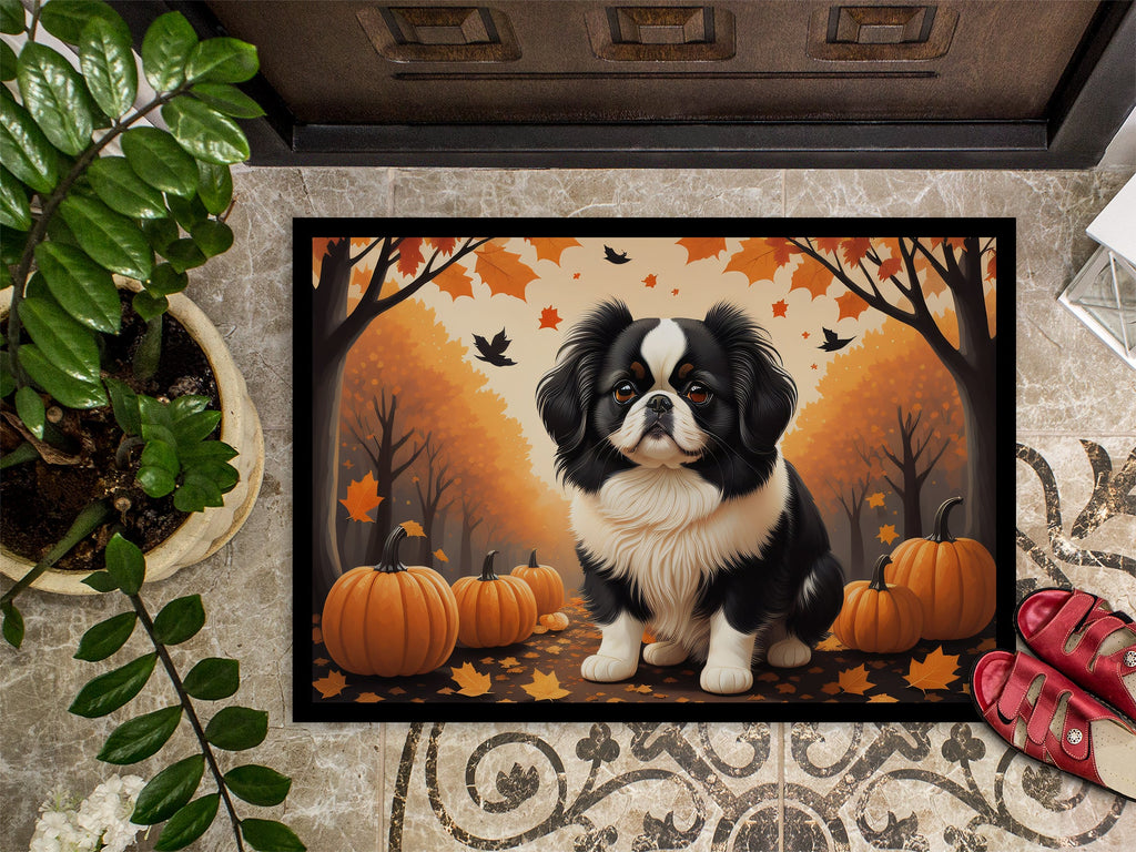 Japanese Chin Fall Doormat Indoor Outdoor 24H X 36W Front Door Mat Rugs for Entryway, Non Slip Washable Low Pile,