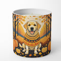 Yellow Labrador Retriever Fall Decorative Soy Candle Nature Soy Wax Essential Oil Home Decor Ideal for Bedroom Kitchen Bath Office Gift, 10 oz