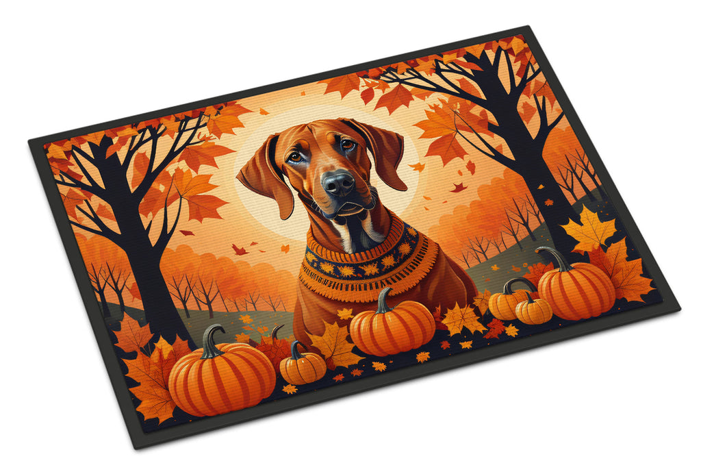 Rhodesian Ridgeback Fall Doormat Indoor Outdoor 24H X 36W Front Door Mat Rugs for Entryway, Non Slip Washable Low Pile,