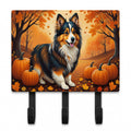 Sheltie Fall Leash or Key Holder Wall Hooks, Coat Rack Wall Mount, for Hanging Keys, Towels, Aprons, Leashes