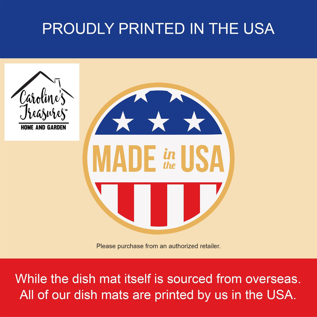 Shiba Inu Fall Dish Drying Mat Absorbent Dish Drying Mat Pad for Kitchen Counter Dish Drainer Mat for Countertop, 14 x 21", Multicolor