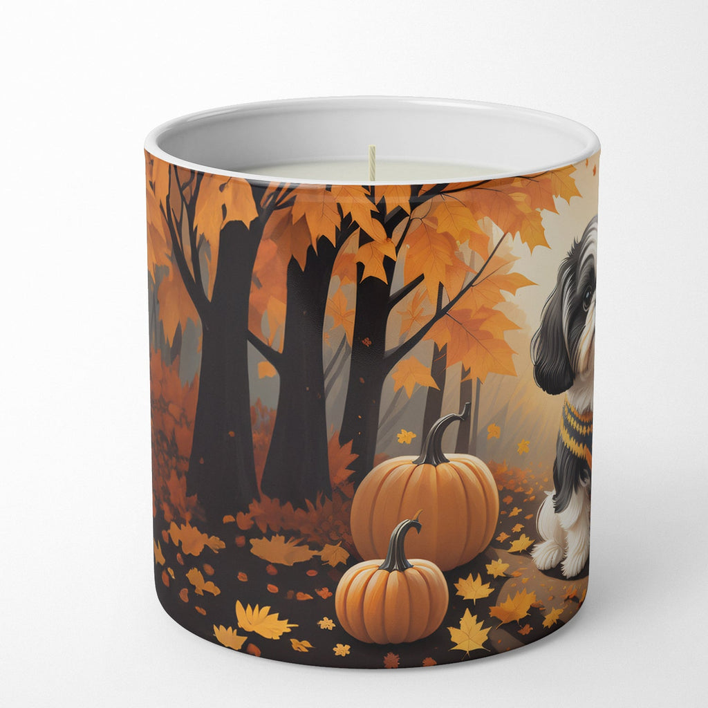Shih Tzu Fall Decorative Soy Candle Nature Soy Wax Essential Oil Home Decor Ideal for Bedroom Kitchen Bath Office Gift, 10 oz