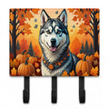 Siberian Husky Fall Leash or Key Holder Wall Hooks, Coat Rack Wall Mount, for Hanging Keys, Towels, Aprons, Leashes