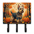 Silky Terrier Fall Leash or Key Holder Wall Hooks, Coat Rack Wall Mount, for Hanging Keys, Towels, Aprons, Leashes