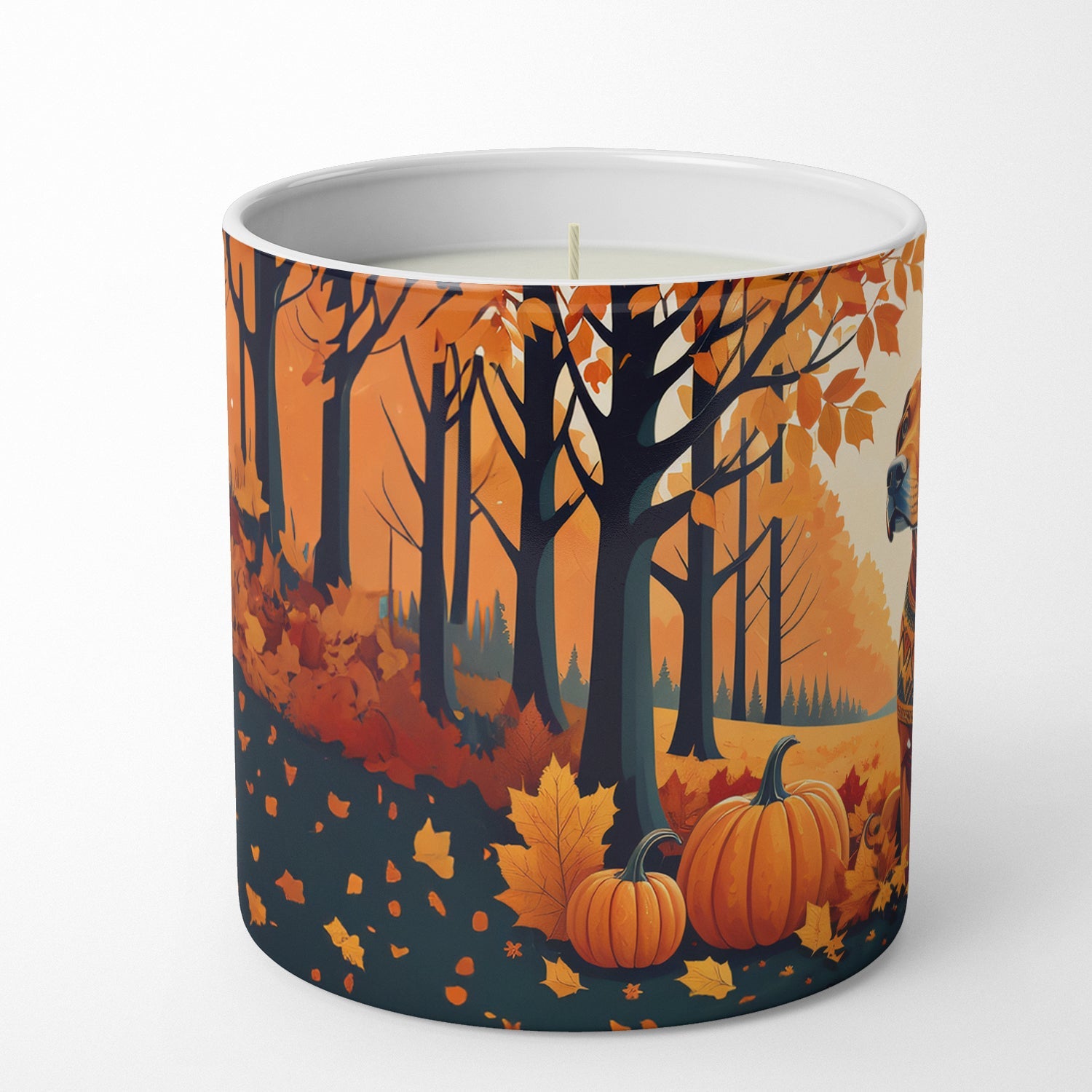 Vizsla Fall Decorative Soy Candle Nature Soy Wax Essential Oil Home Decor Ideal for Bedroom Kitchen Bath Office Gift, 10 oz