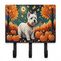 Westie Fall Leash or Key Holder Wall Hooks, Coat Rack Wall Mount, for Hanging Keys, Towels, Aprons, Leashes