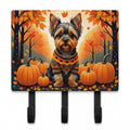 Yorkshire Terrier Fall Leash or Key Holder Wall Hooks, Coat Rack Wall Mount, for Hanging Keys, Towels, Aprons, Leashes