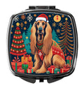 Afghan Hound Christmas Compact Mirror Decorative Travel Makeup Mirror for Women Girls Gifts Pocket Makeup Mirror Folding Handheld