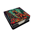 Belgian Malinois Christmas PU Leather Note Paper Holder with Artist-Designed Cover, Desk Accessory, Office Gift