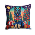 Belgian Sheepdog Christmas Decorative Throw Pillow 18x18 Indoor Outdoor Accent Cushion, Fabric Cover with Insert for Sofa, Bed, Porch & Living Room