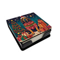 Bloodhound Christmas PU Leather Note Paper Holder with Artist-Designed Cover, Desk Accessory, Office Gift