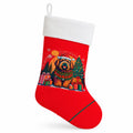 Briard Christmas Holiday Stocking Double-Sided Print, Polyester Suede,11x18, Made in USA