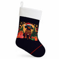 Black and Tan Dachshund Christmas Holiday Stocking Double-Sided Print, Polyester Suede,11x18, Made in USA