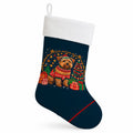 Norfolk Terrier Christmas Holiday Stocking Double-Sided Print, Polyester Suede,11x18, Made in USA